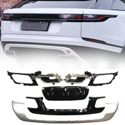 Land Rove Range Rover Velar 2017-2021 Silver Rear Bumper Diffuser With Exhaust Tips PP