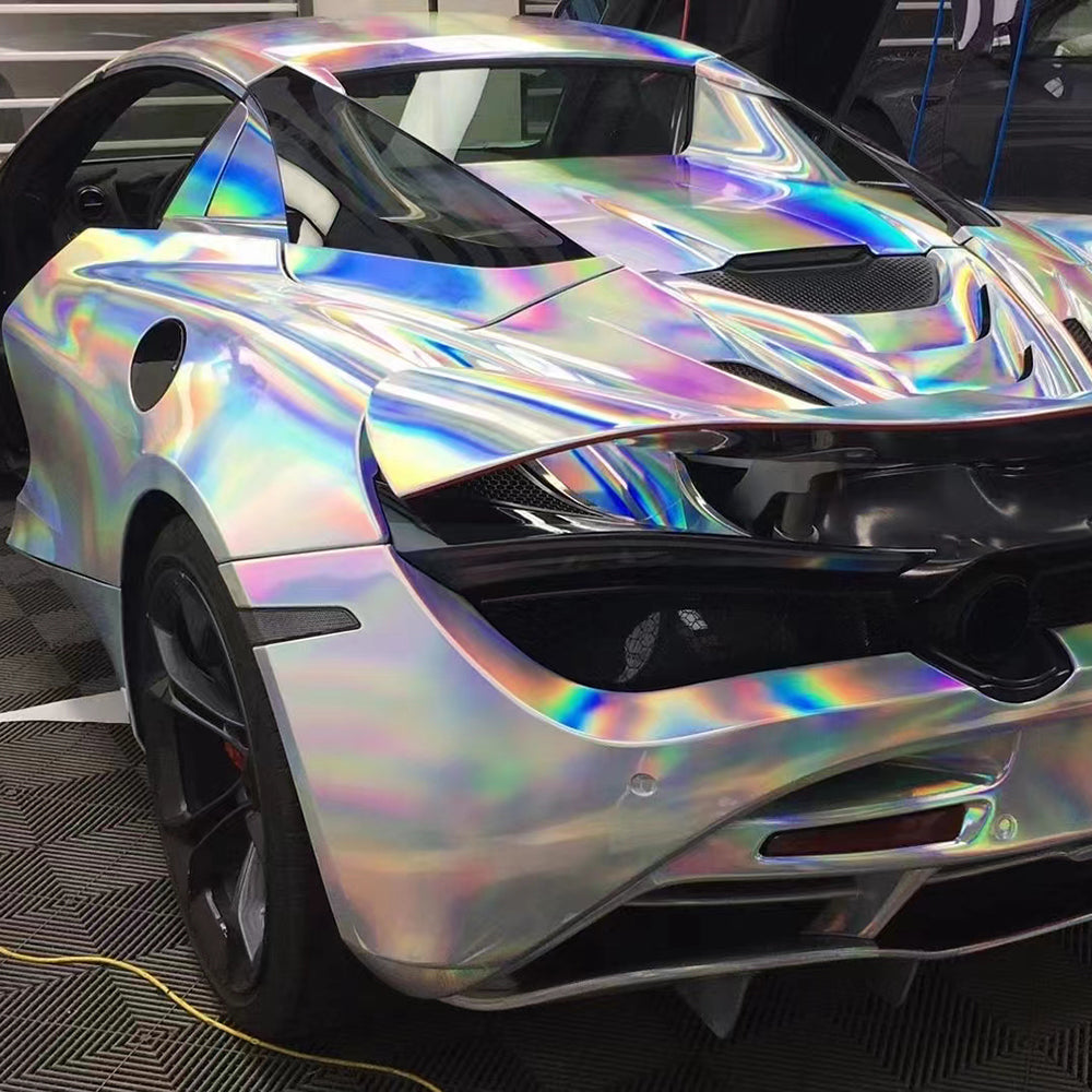 Holographic Chrome Vehicle Wrap