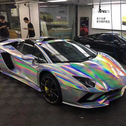 Holographic Chrome Vehicle Wrap
