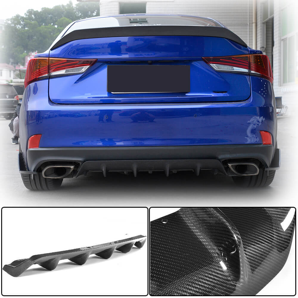 Lexus IS300 IS350 Base/F Sport 2017-2020 Rear Bumper Diffuser Carbon Fiber