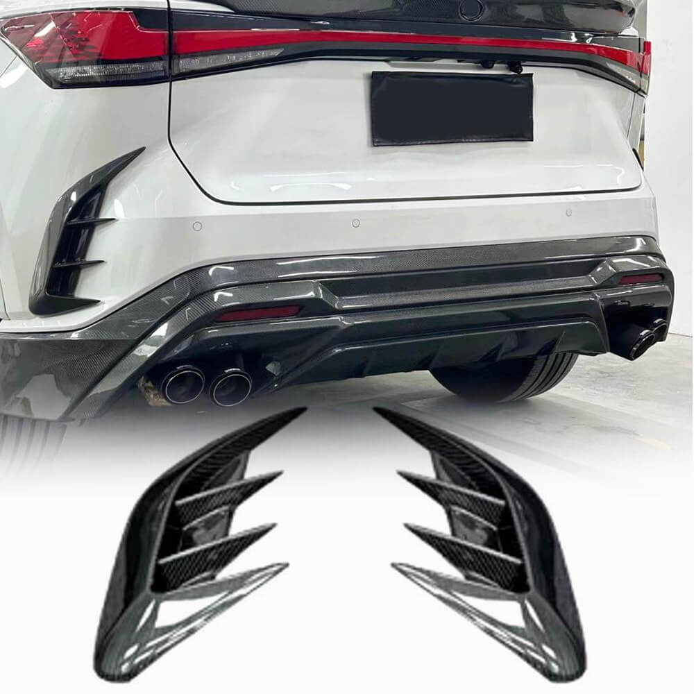 Lexus RX Series RX350 Sport Utility 4-Door 2023+ Rear Bumper Splitters Carbon Fiber