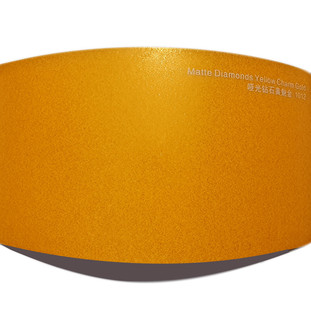 Matte Diamonds Yellow to Gold Vehicle Wrap