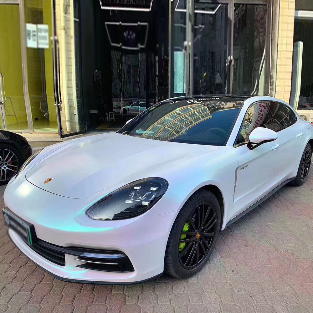 Diamond Blue White Vinyl Wrap