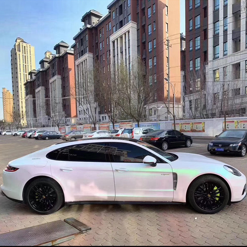 Diamond Blue White Vinyl Wrap