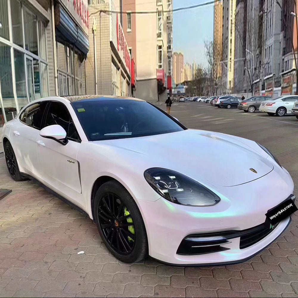 Diamond Blue White Vinyl Wrap
