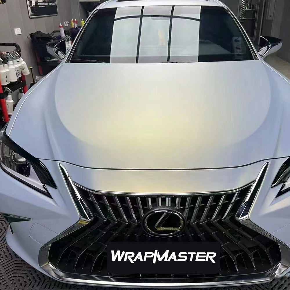 Diamond Gold White Vinyl Wrap