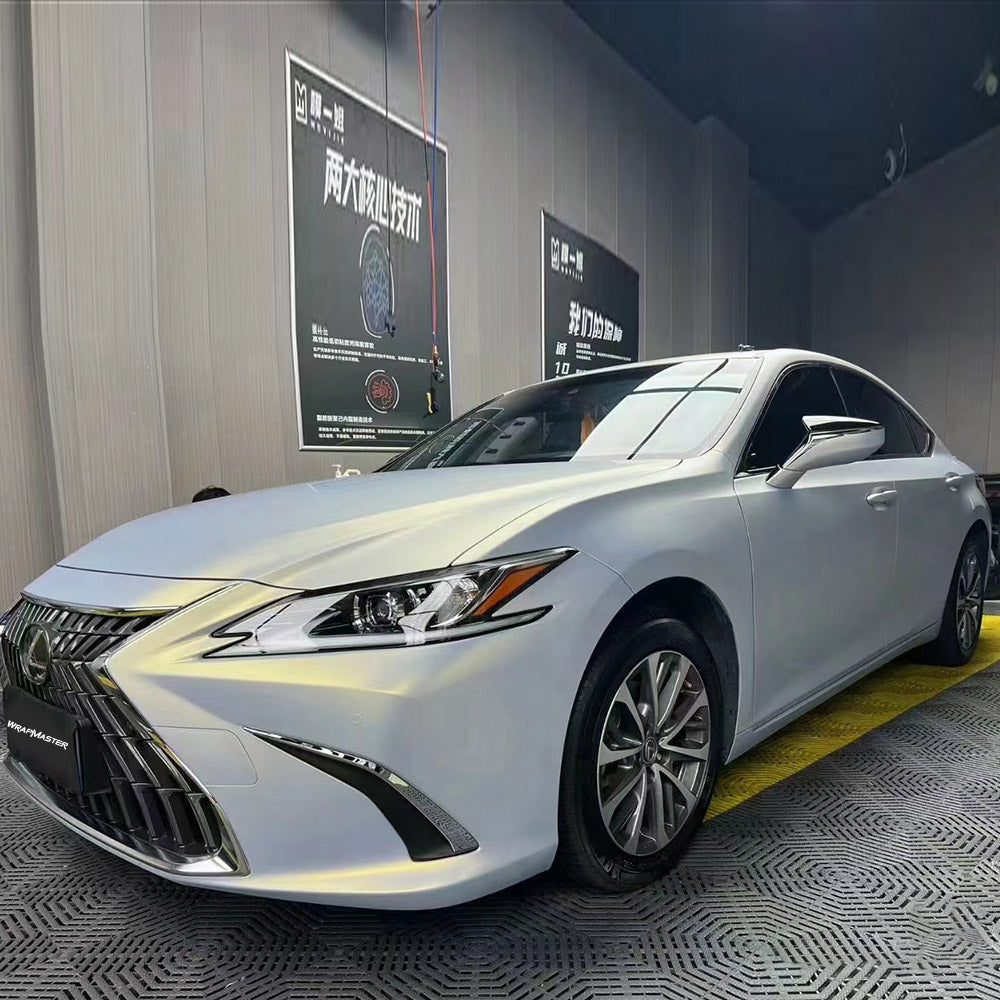 Diamond Gold White Vinyl Wrap