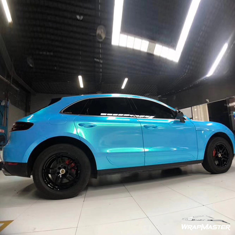 Color Shift Blue Car Wrap Magic Gold