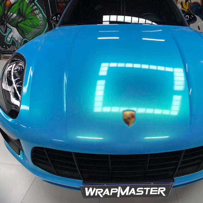 Color Shift Blue Car Wrap Magic Gold