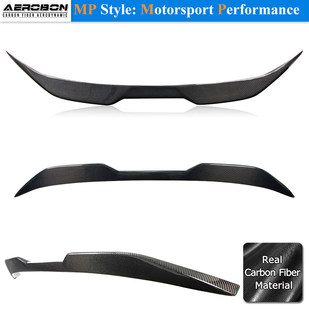 AeroBon Carbon Fiber Trunk Spoiler BMW 3 Series E90 (2005-2012) MP - 3K twill weave close-up
