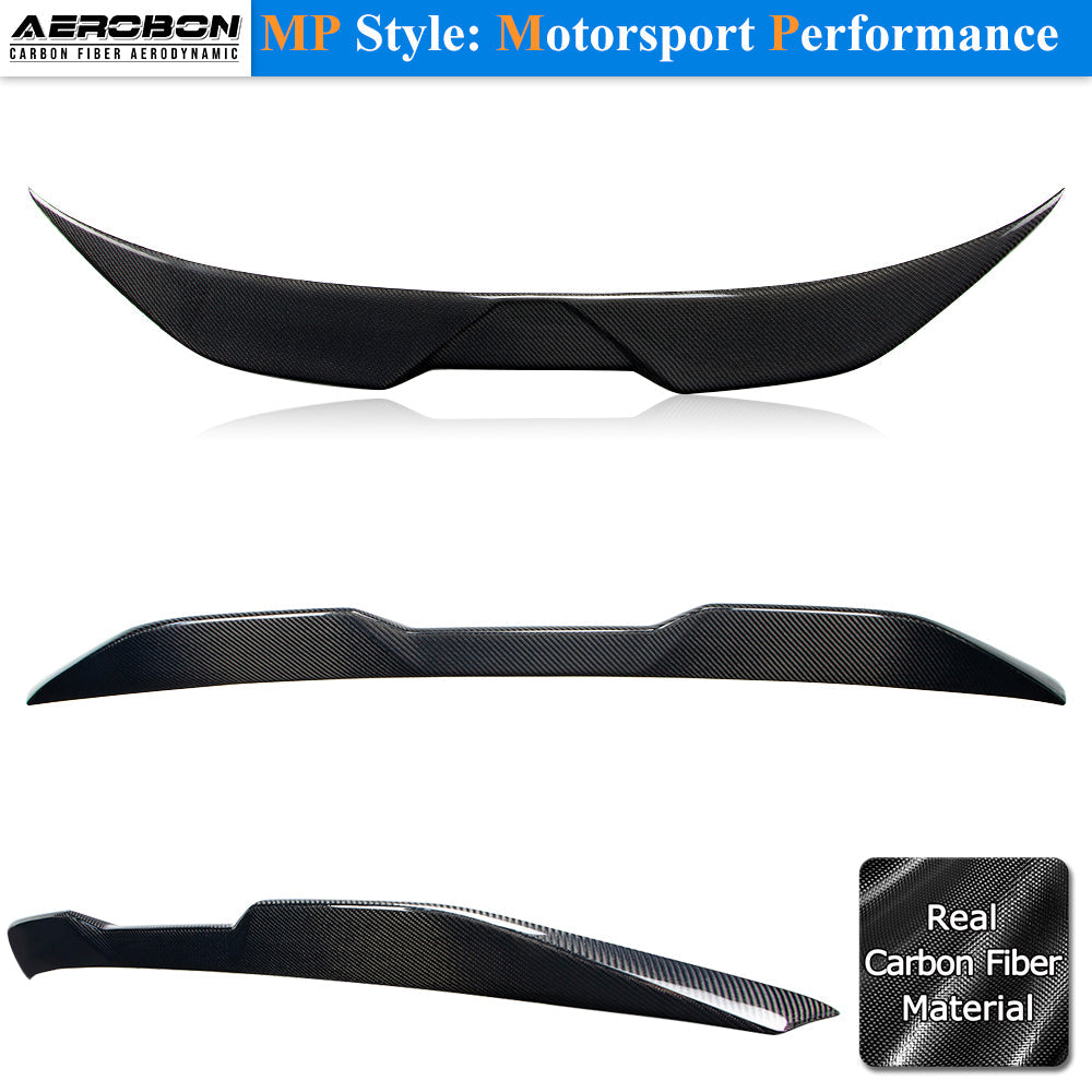AeroBon Real Carbon Fiber Trunk Spoiler Compatible with 2021-2025 BMW 4 Series G22 Coupe and M4 G82 Coupe Spoiler (MP Style)
