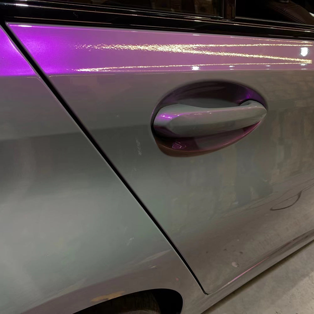 Twin Color Shift Grey Purple Wrap Metallic