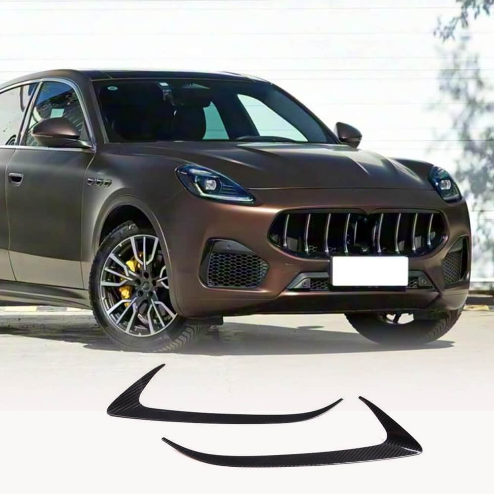 Maserati Grecale (2022-2023) Dry Carbon Fiber Front Headlight Eyebrows– Direct Fit