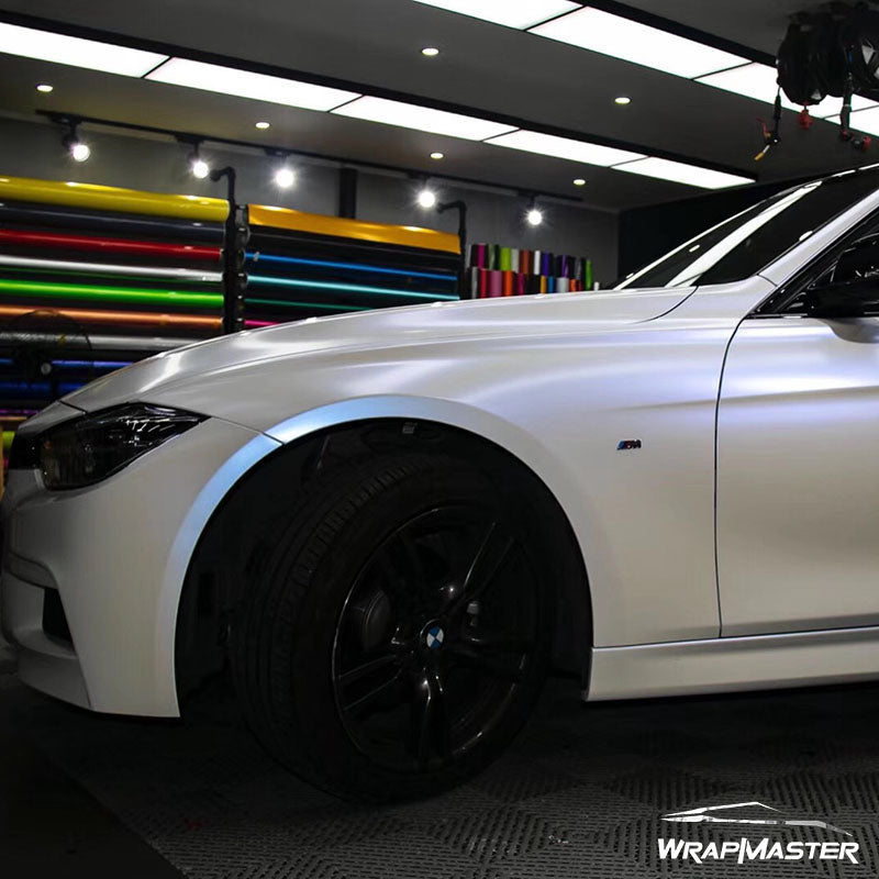 Matte White Chameleon Car wrap
