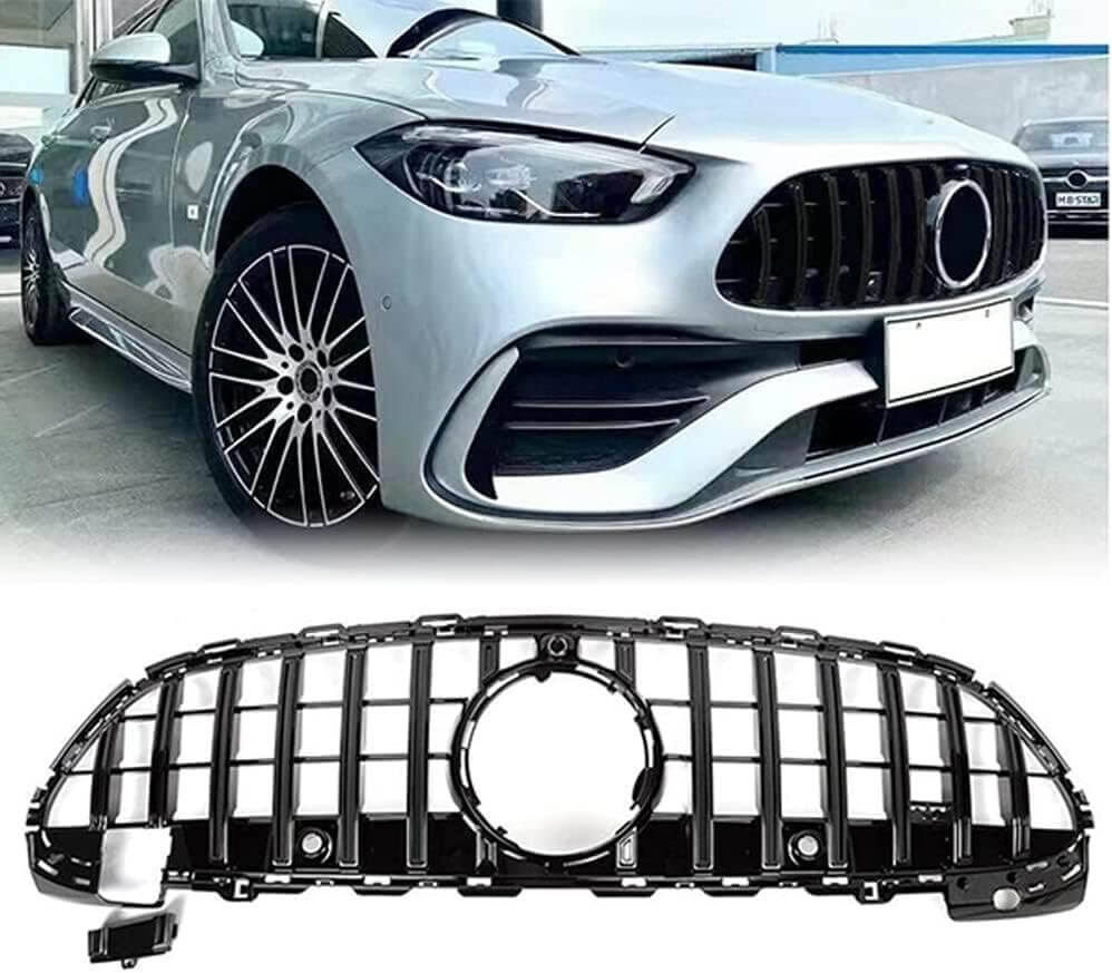 Mercedes-Benz C-Class W206 C200 C300 2022-2023 Glossy Black ABS Front Grille