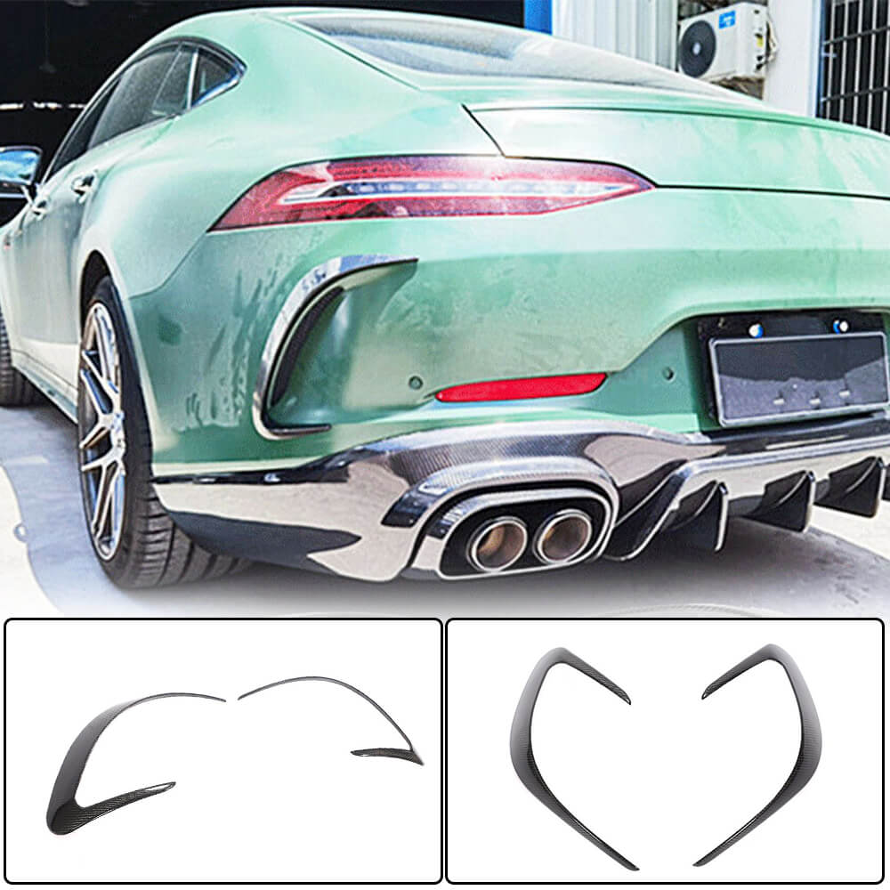 Mercedes Benz AMG GT43 GT50 GT53 Sedan 19-21 Rear Bumper Vents Carbon Fiber