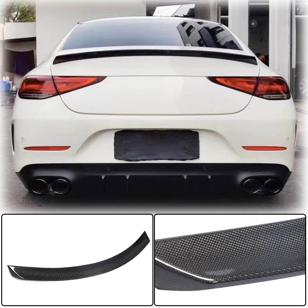 Mercedes Benz CLS Class C257 Sedan 2018-2022 Rear Trunk Spoiler Carbon Fiber