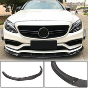 Mercedes Benz W205 C63 (S) AMG Pre-facelift 2015-2019 Front Bumper Lip Carbon Fiber