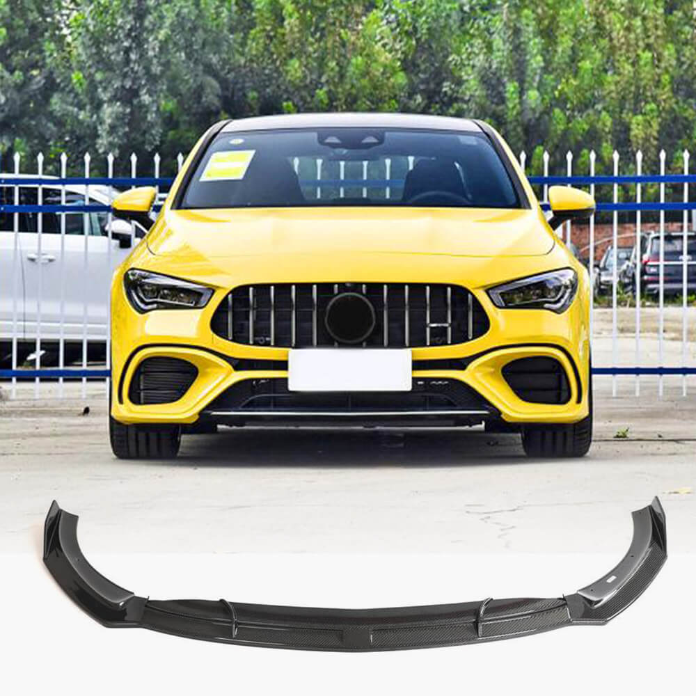 Mercedes Benz CLA45 AMG Sedan 4-Door 2020+ Front Bumper Lip Carbon Fiber