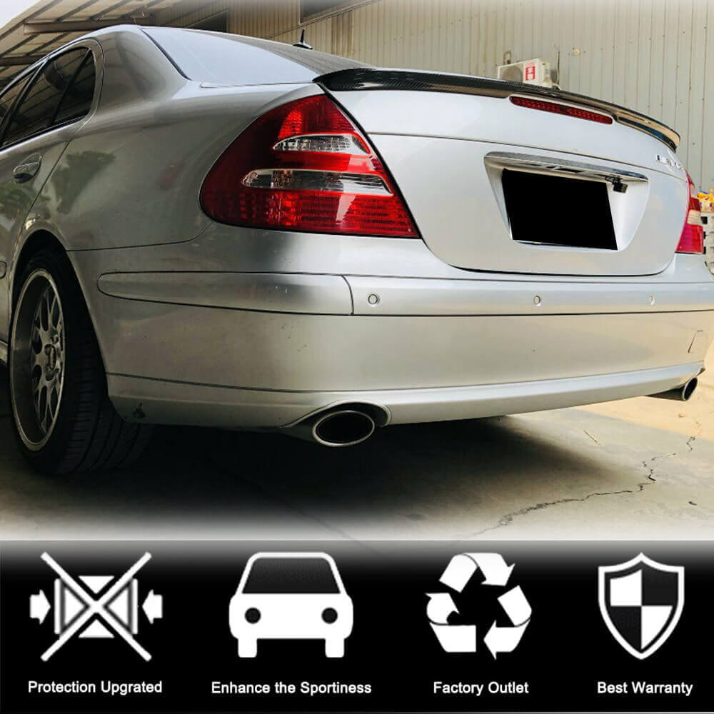 Mercedes Benz E Class W211 E63 AMG Sedan 2002-2009 Rear Trunk Spoiler Carbon Fiber