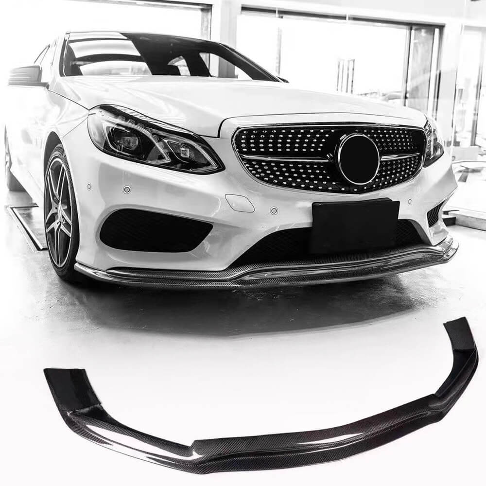 Mercedes Benz E Class W212 Sport Facelift 2013-2016 Front Bumper Lip Carbon Fiber