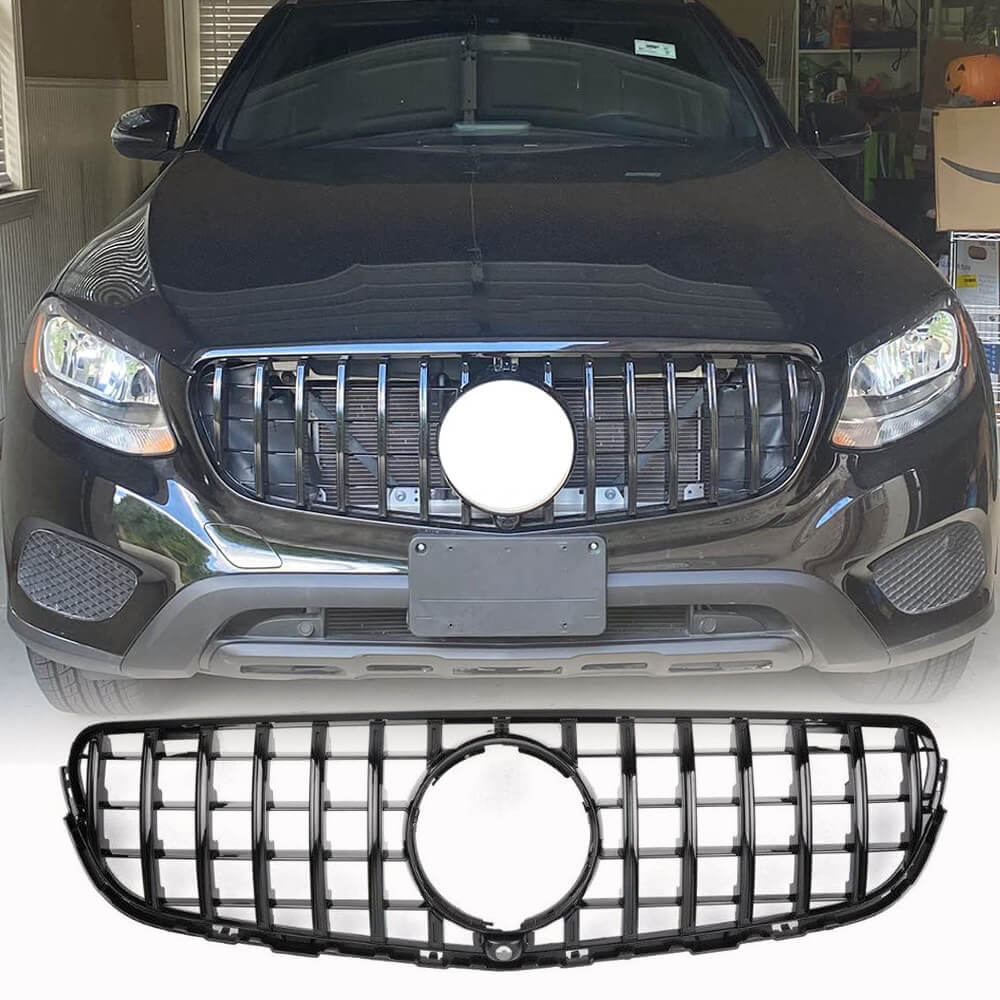 Mercedes Benz GLC Class W253 GT 2015-2018 Front Grille Glossy Black ABS