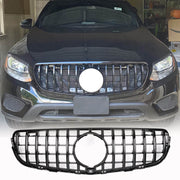 Mercedes Benz GLC Class W253 GT 2015-2018 Front Grille Glossy Black ABS