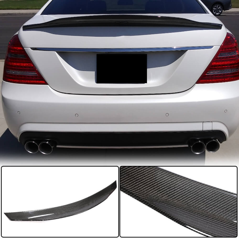 Mercedes Benz S Class W221 2008-2013 Rear Trunk Spoiler Carbon Fiber