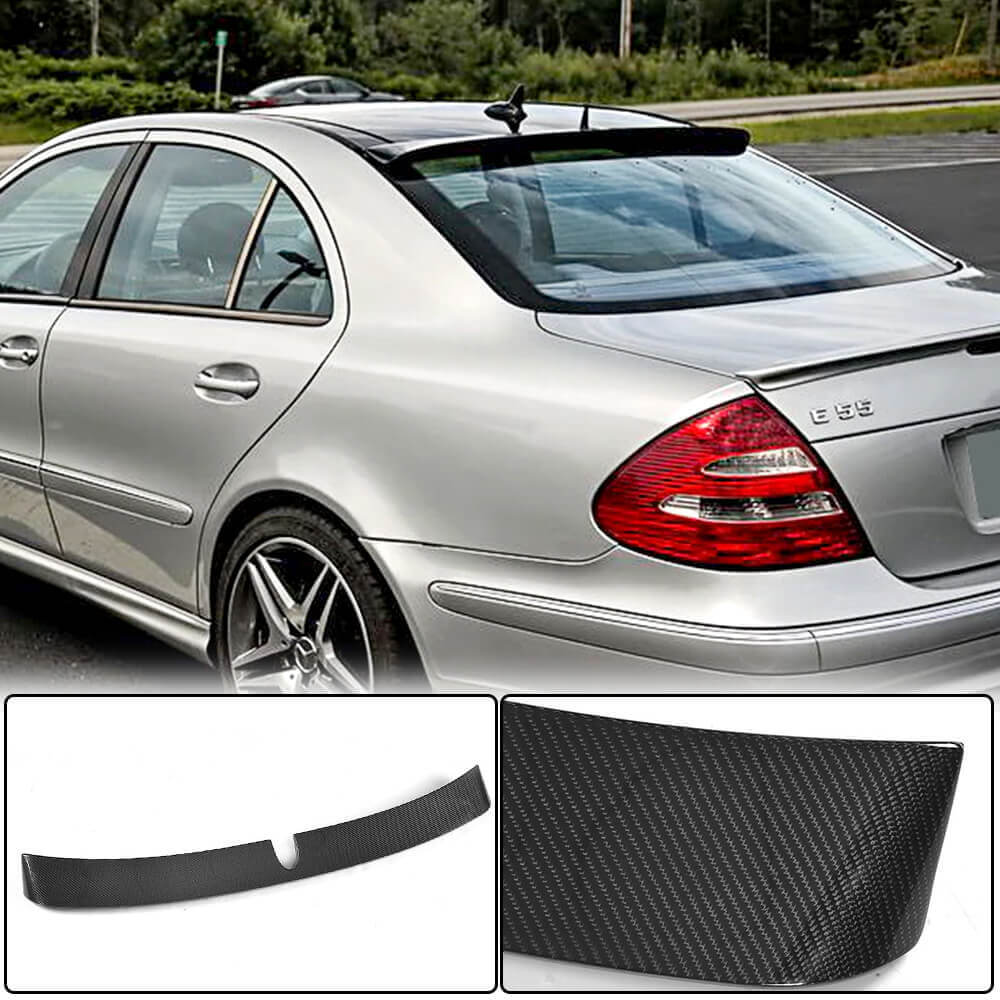 Mercedes Benz E Class W211 Pre-facelift 2002-2006 Rear Roof Spoiler Carbon Fiber