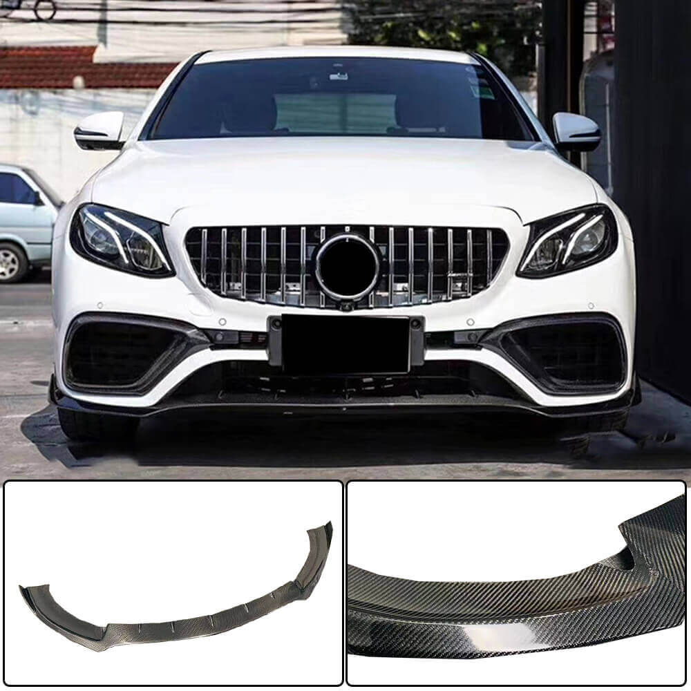 Mercedes Benz E Class W213 E63 (S) AMG 2016-2019 Front Bumper Lip Carbon Fiber