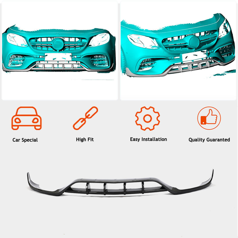 Mercedes Benz W213 E63 (S) AMG 2016-2019 Front Bumper Lip Carbon Fiber