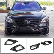Mercedes Benz W222 S63 S65 AMG Facelift 2018-2021 Fog Light Covers Carbon Fiber