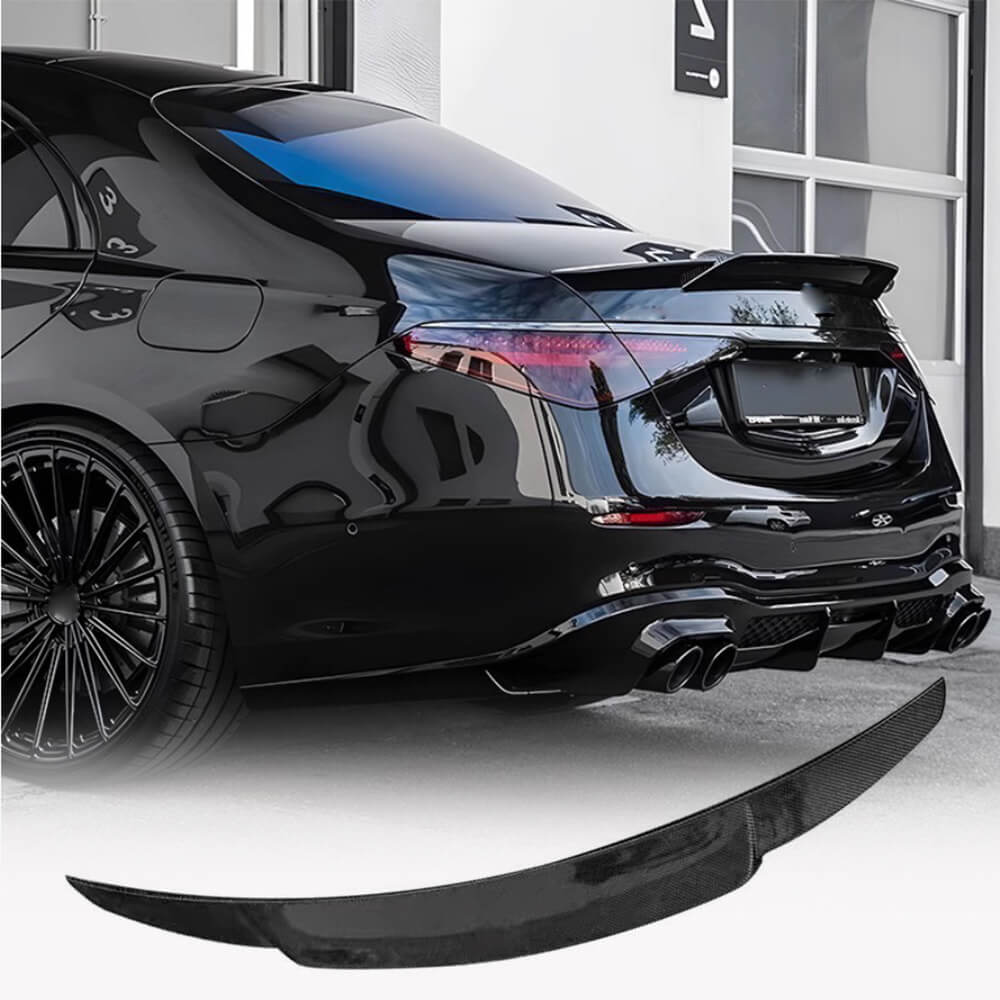 Mercedes Benz W223 S450 S500 S580 2021-2025 Carbon Fiber Rear Trunk Spoiler