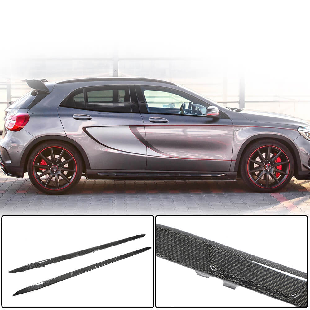 Mercedes Benz X156 GLA45 AMG Pre-facelift 2015 2016 Side Skirts Carbon Fiber