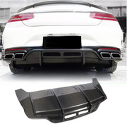 Mercedes Benz (W217) C217 S500 S550 Sport Pre-facelift 2015-2017 Rear Bumper Diffuser Carbon Fiber
