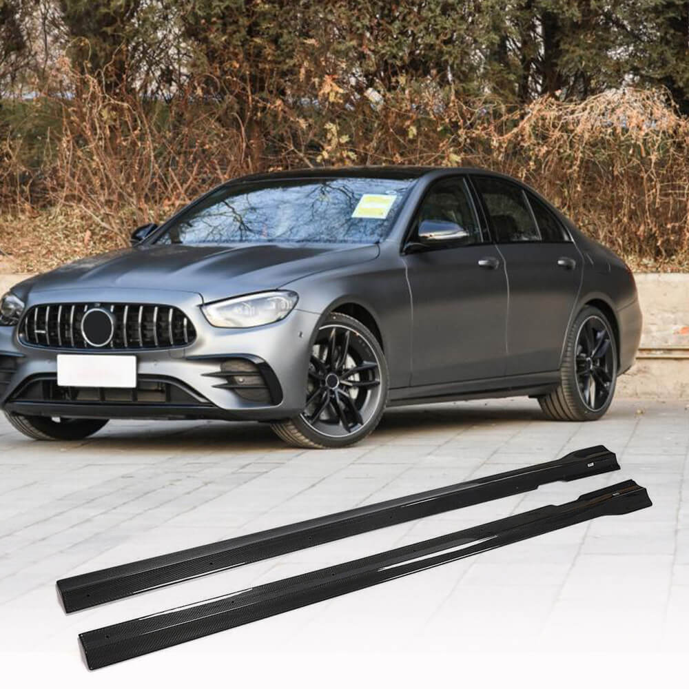 Mercedes W213 E43 E53 E63 AMG Sedan 2017-2020 Side Skirts Carbon Fiber