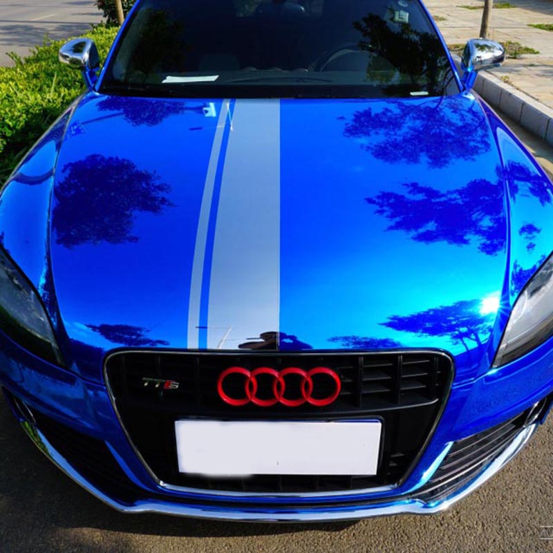 High Stretch Mirror Blue Chrome Vinyl Wrap