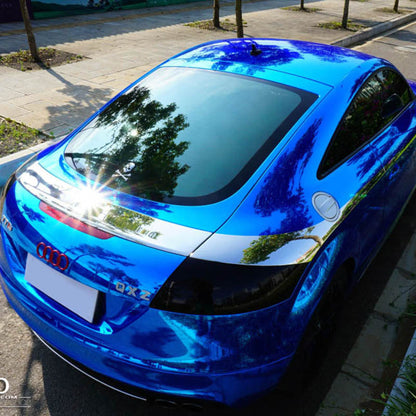 High Stretch Mirror Blue Chrome Vinyl Wrap