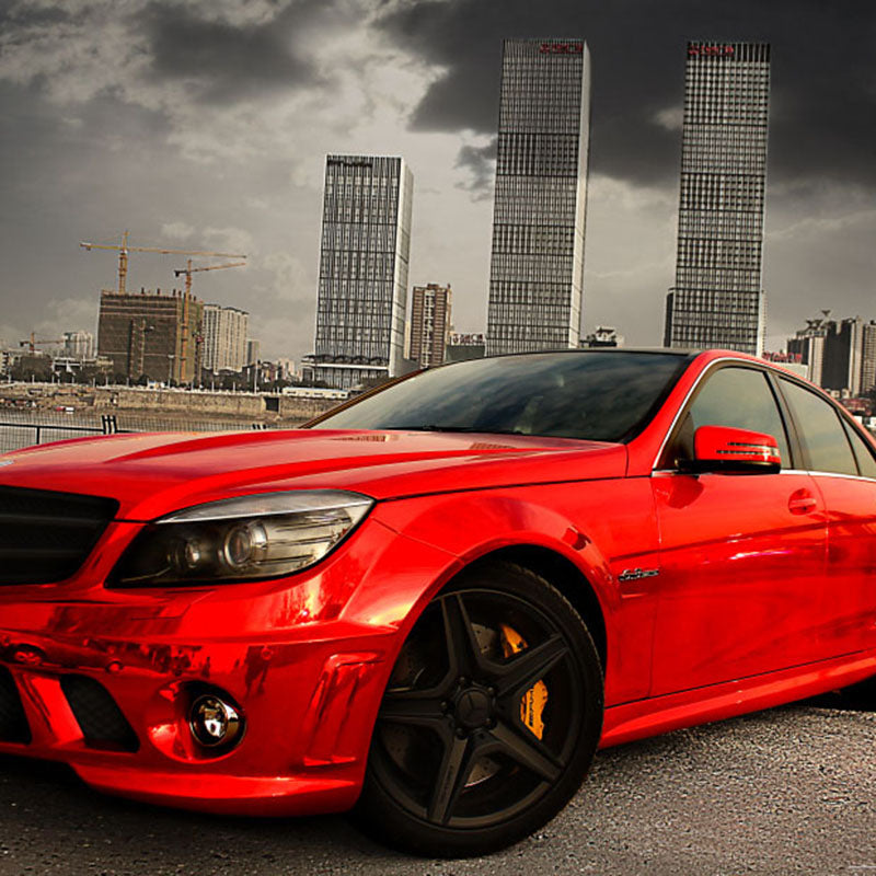 Super Mirror Chrome Red Vinyl Wrap