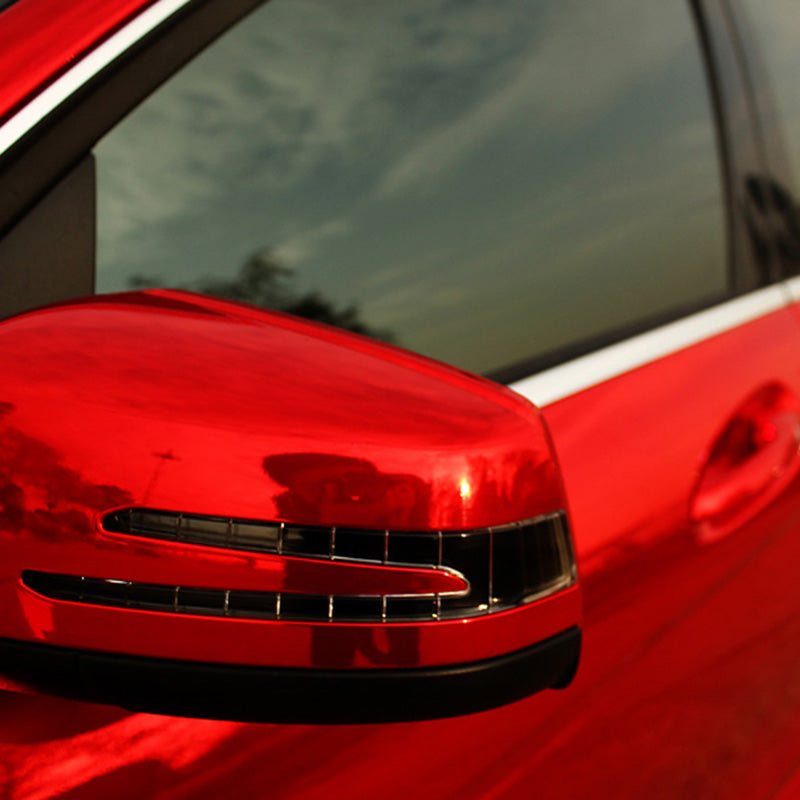 Super Mirror Chrome Red Vinyl Wrap