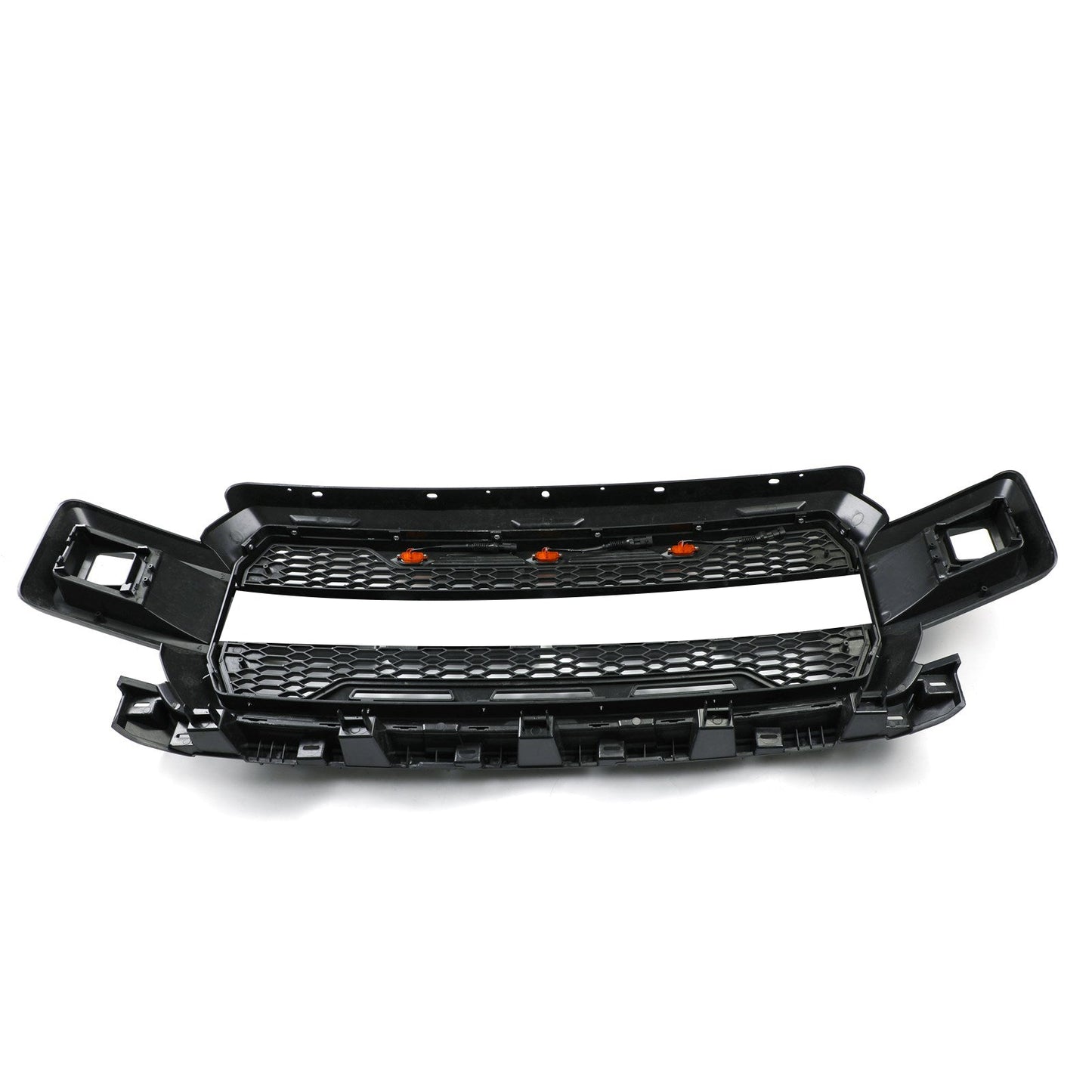F150 2018-2020 Raptor Style Honeycomb Grill With Amber LED Grille Replacement Kit