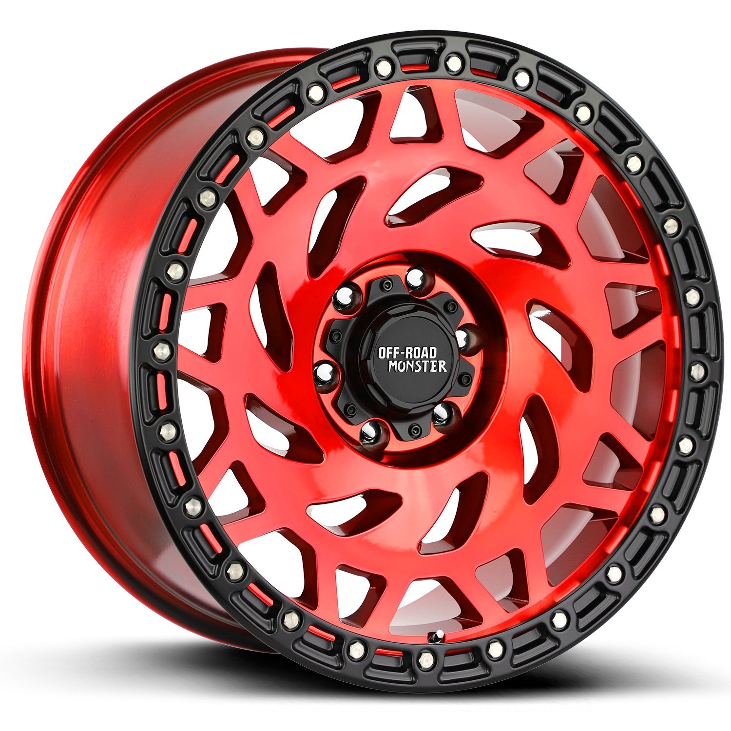 M50 Candy Red Black Ring Forged Wheels