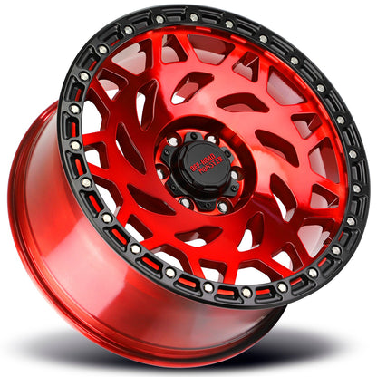 M50 Candy Red Black Ring Forged Wheels