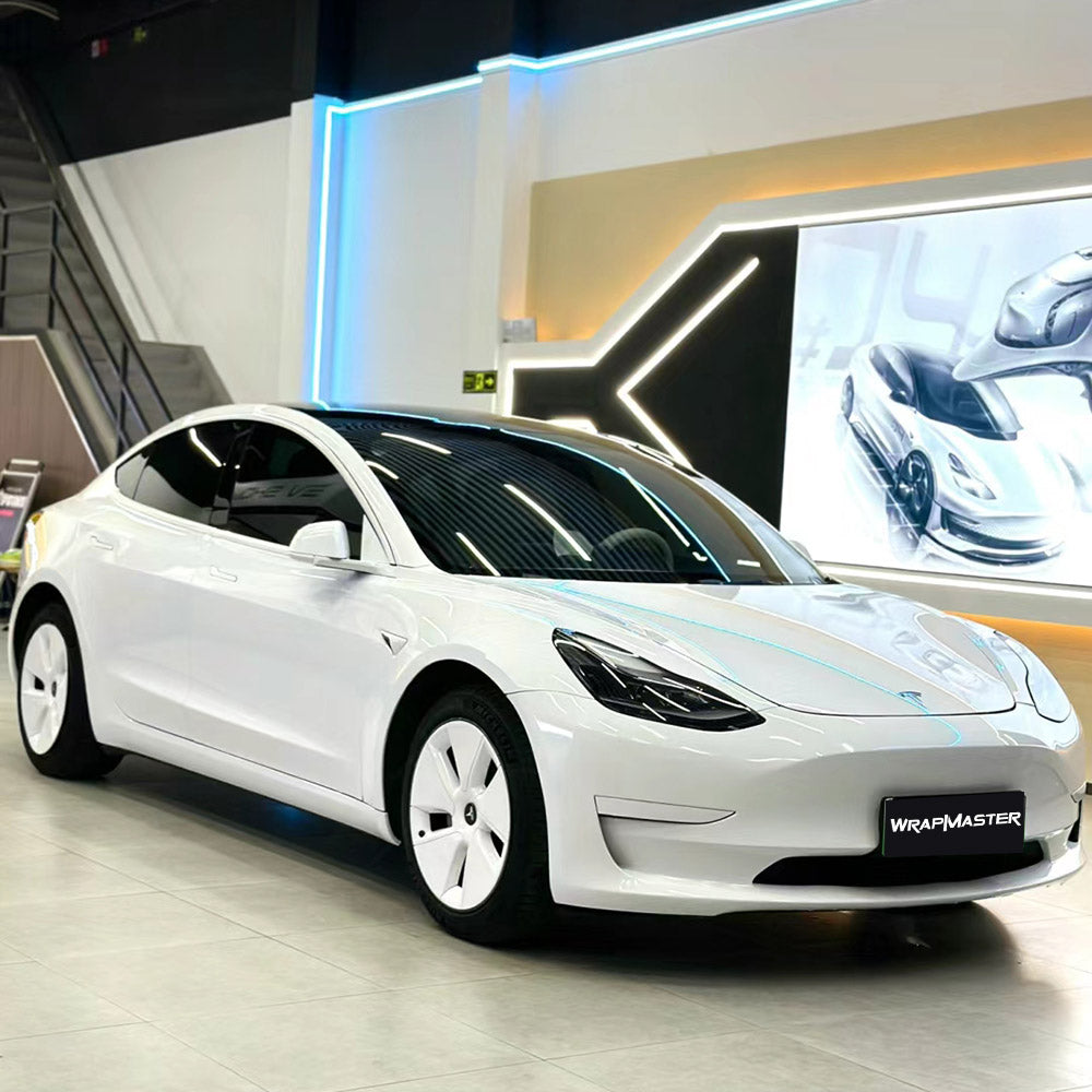 Super Gloss White Car Wrap (PET Liner)