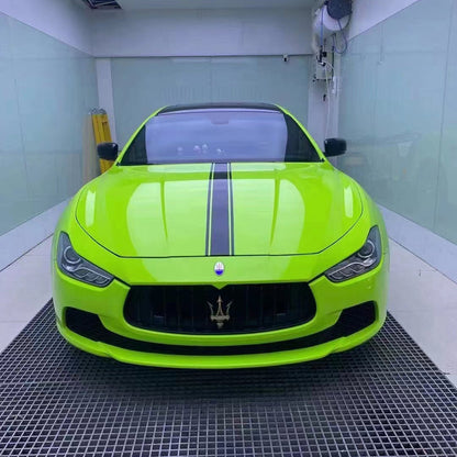 Glossy Crystal Apple Green Vinyl Wrap PET Liner
