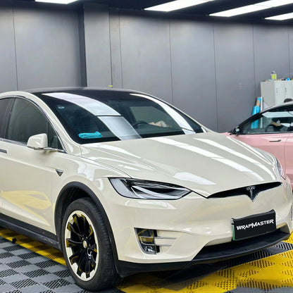 Gloss Coopers White Vinyl Car Wrap (PET Liner)