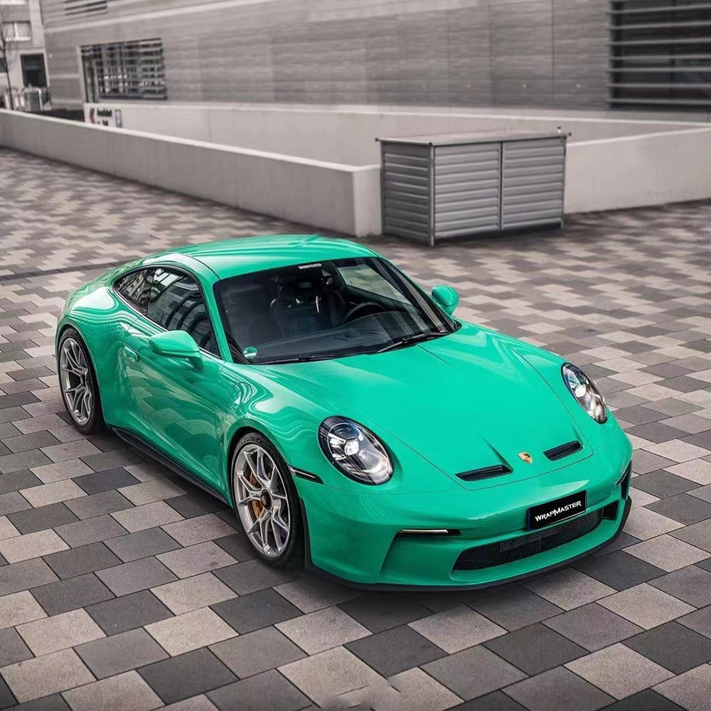Glossy Crystal Light Green Wrap Vinyl PET Liner
