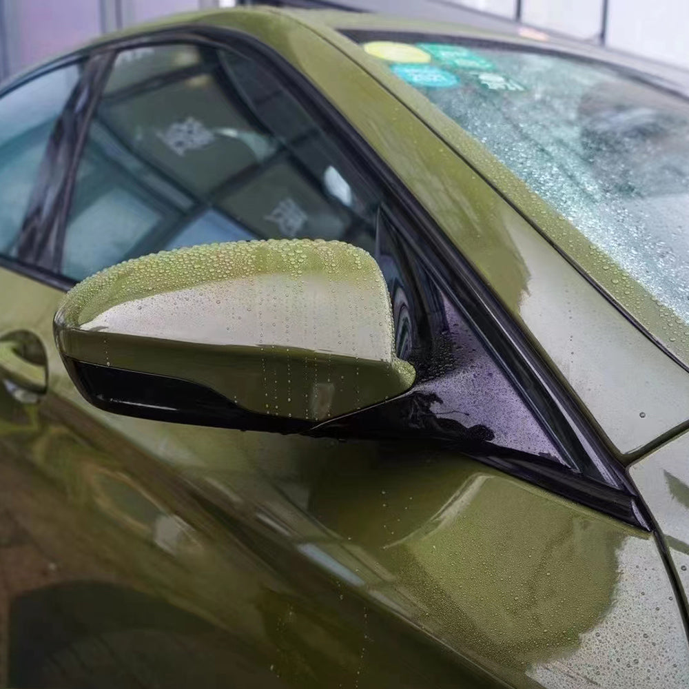 Glossy Crystal Battle Green Vinyl Wrap PET Liner
