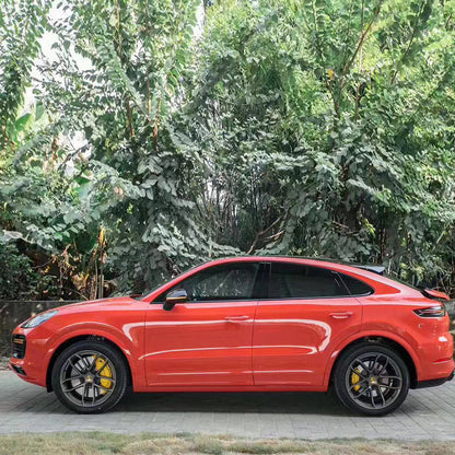 Super Gloss Porsche Orange Vinyl Wrap Car (PET Liner)