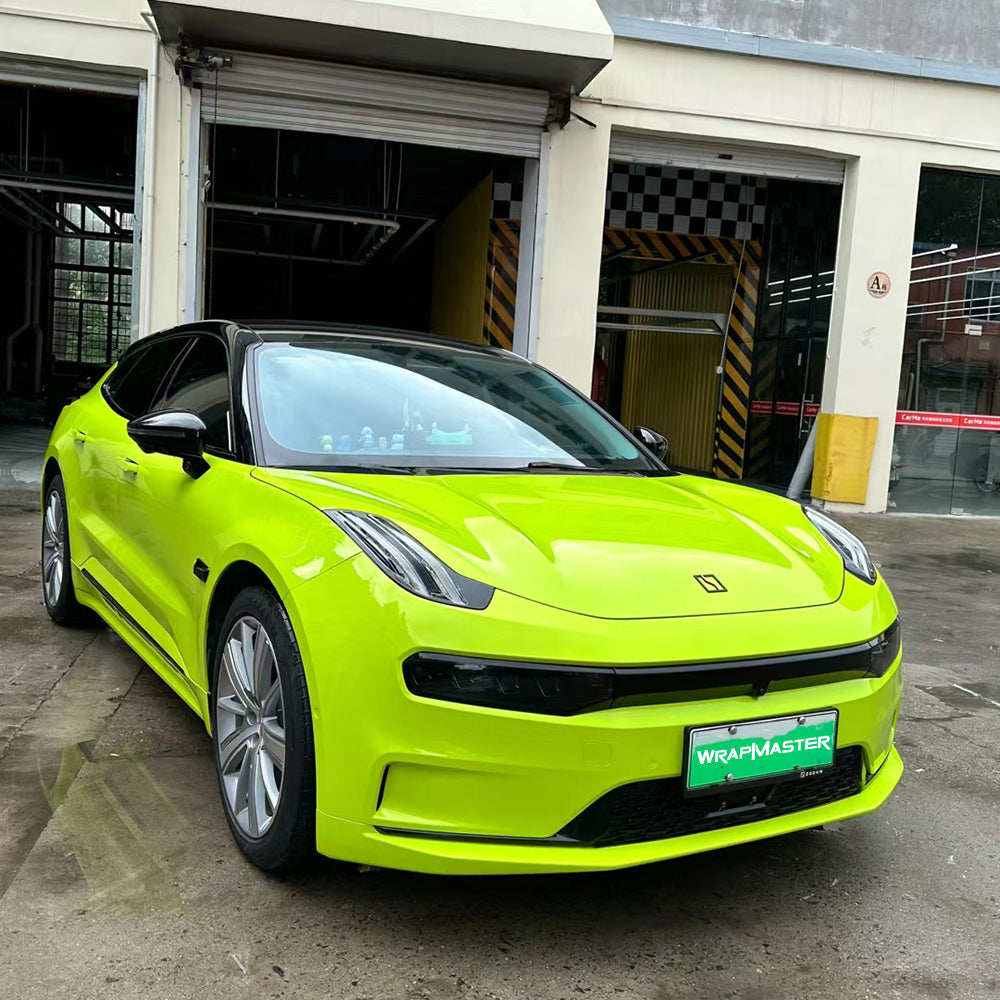 Gloss Bur Green Auto Wrap (PET Liner)